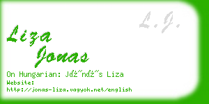 liza jonas business card